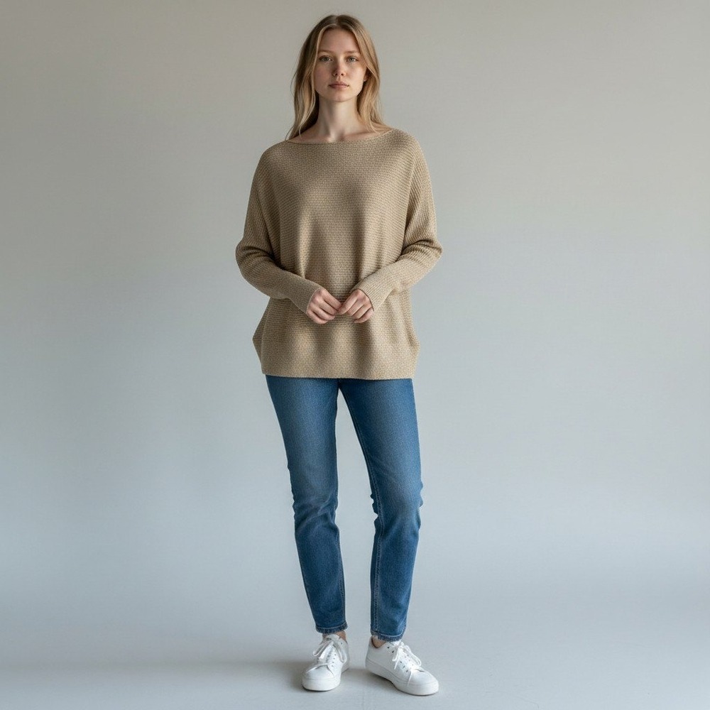 INC Metallic Gold Ribbed Boat Neck Dolman Sleeve Sweater Medium NWT Chic Festive